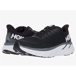 Hoka Black and White Athletic Shoes
